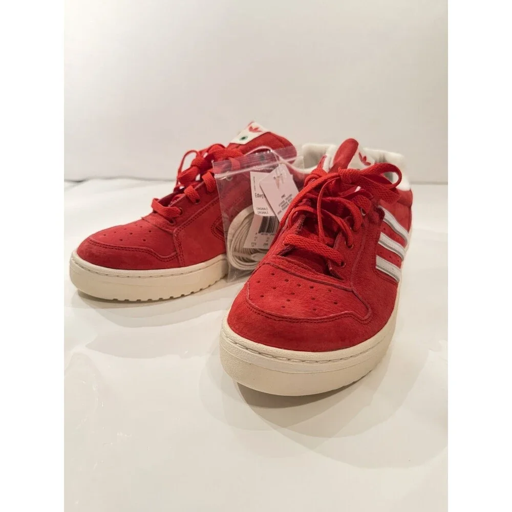 Adidas Edberg 86 Footpatrol Collaboration Scarlet Red Suede Sneakers Mens 11.5